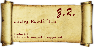 Zichy Rozália névjegykártya